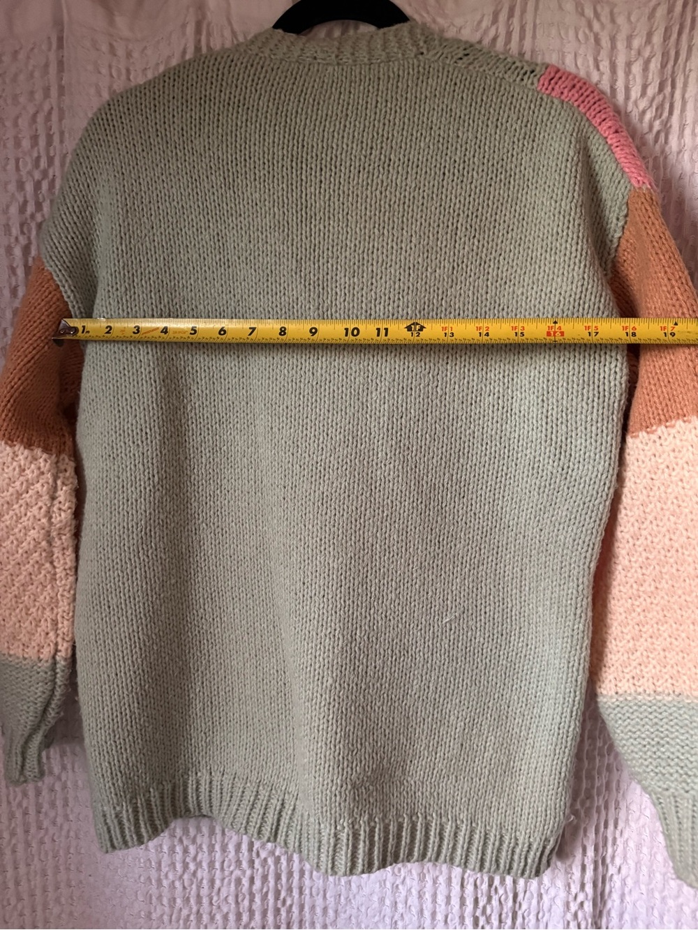 Knit patchwork open cardigan - Picture 8 of 8